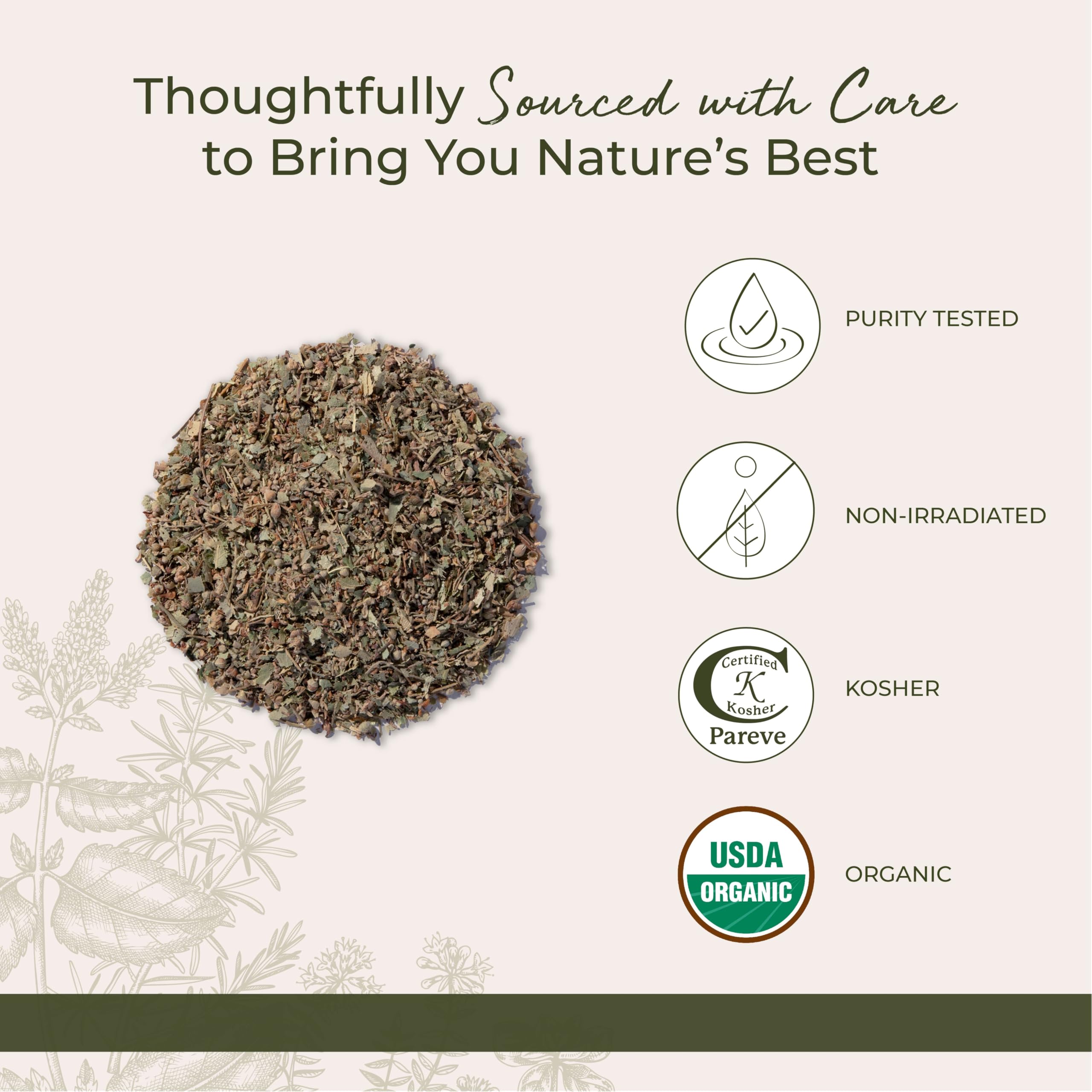 Dried Linden leaves and blossoms for tea, syrups, and blends