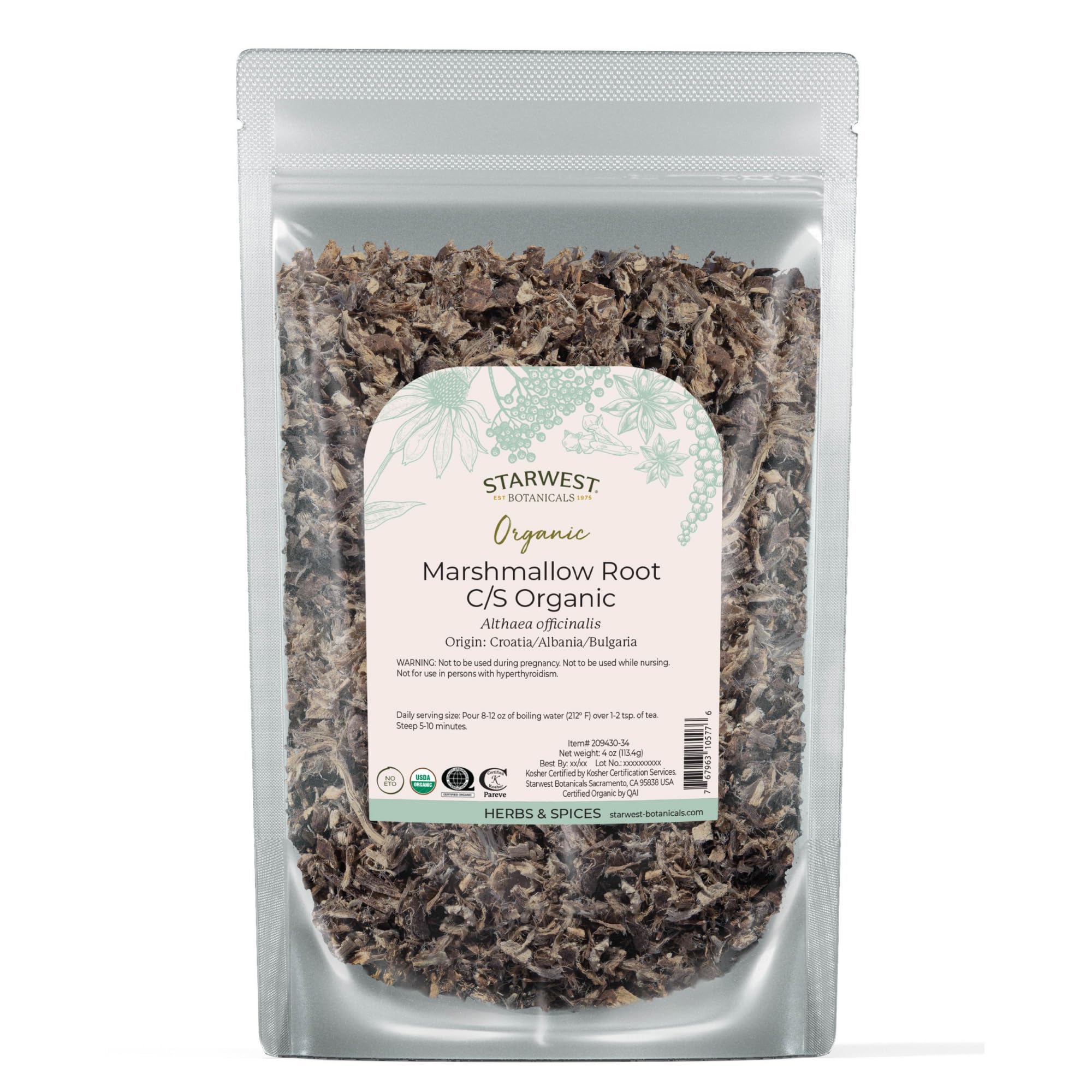Starwest Marshmallow Root 4 oz Pouch