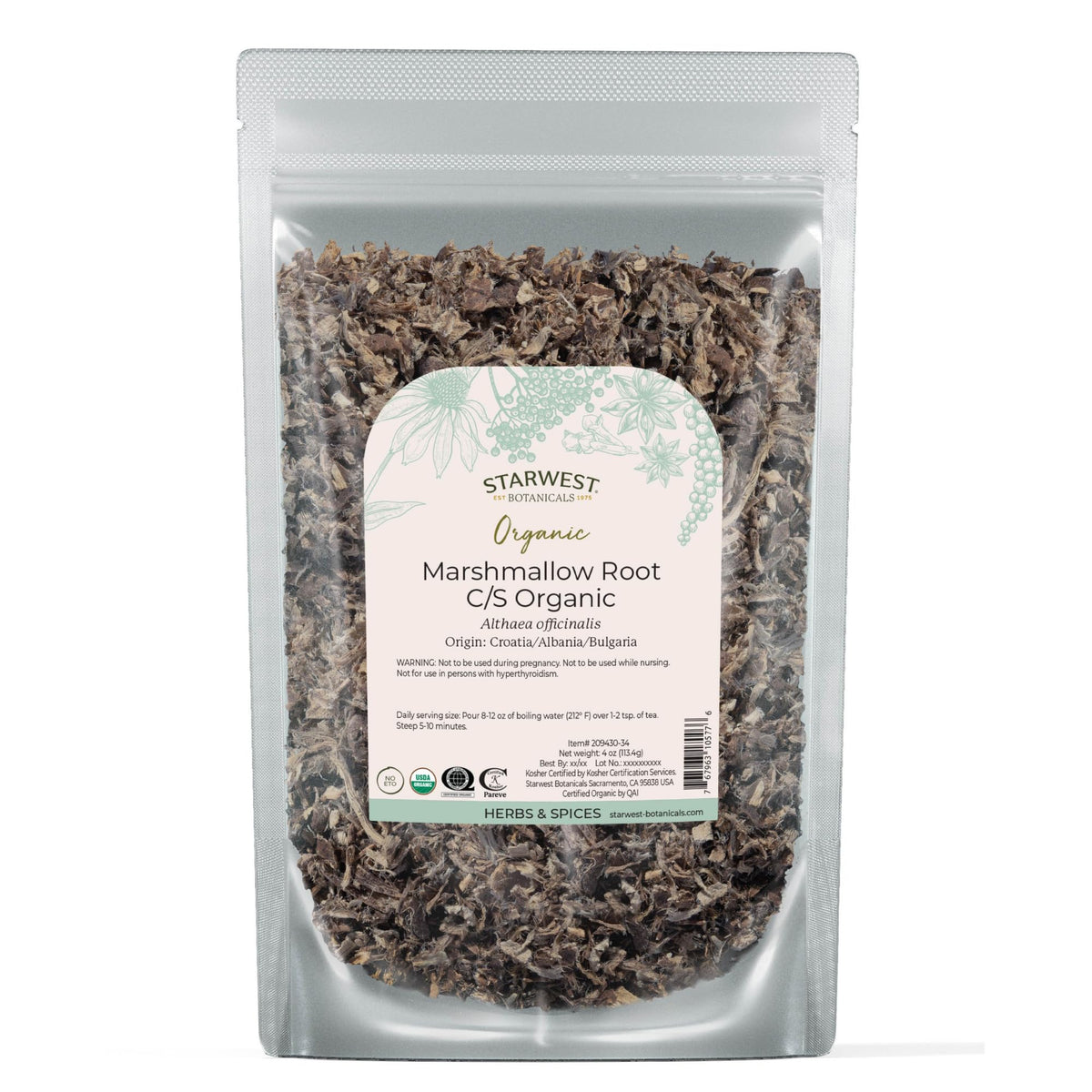 Starwest Marshmallow Root 4 oz Pouch