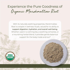Organic marshmallow root powder label