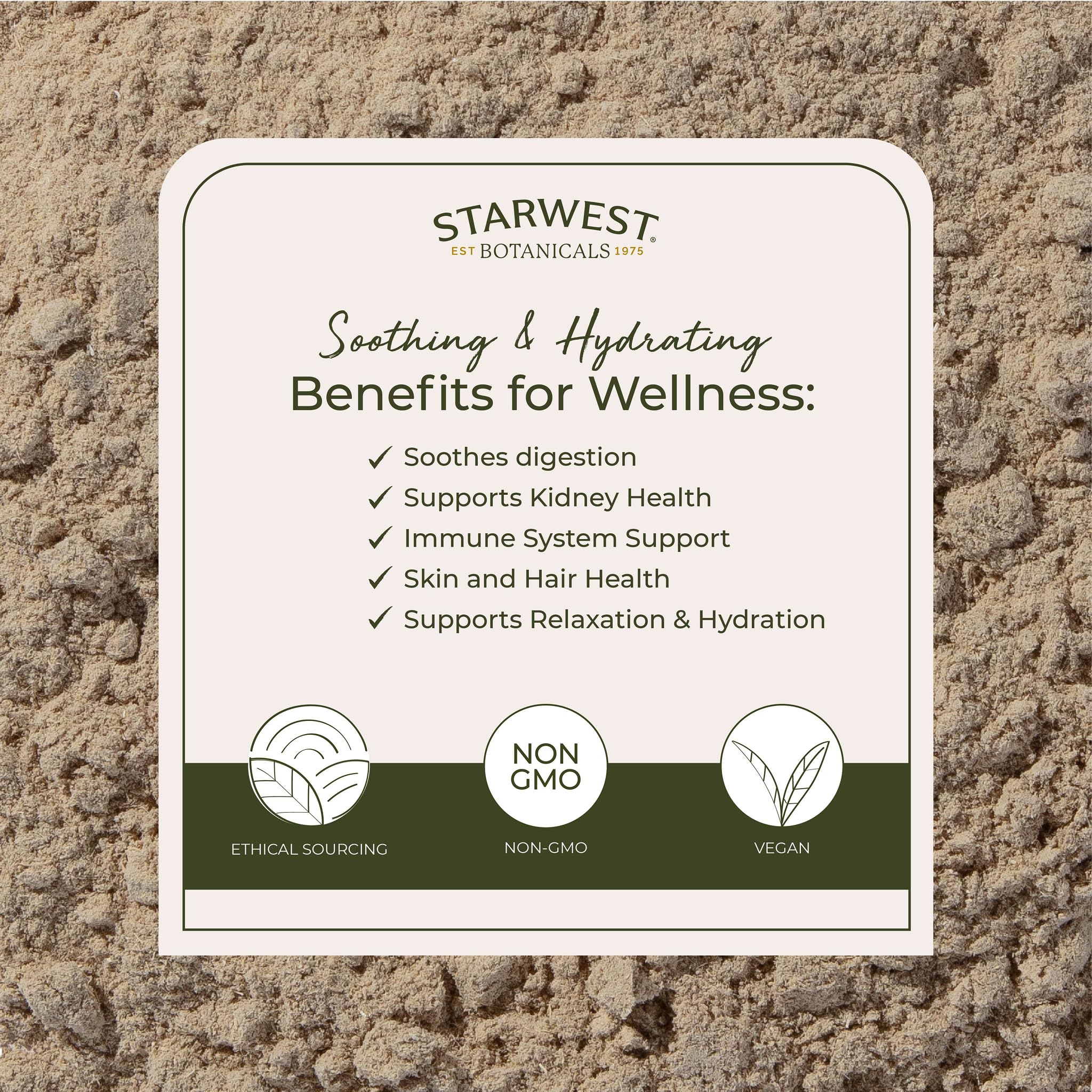 Marshmallow root powder for tea blends