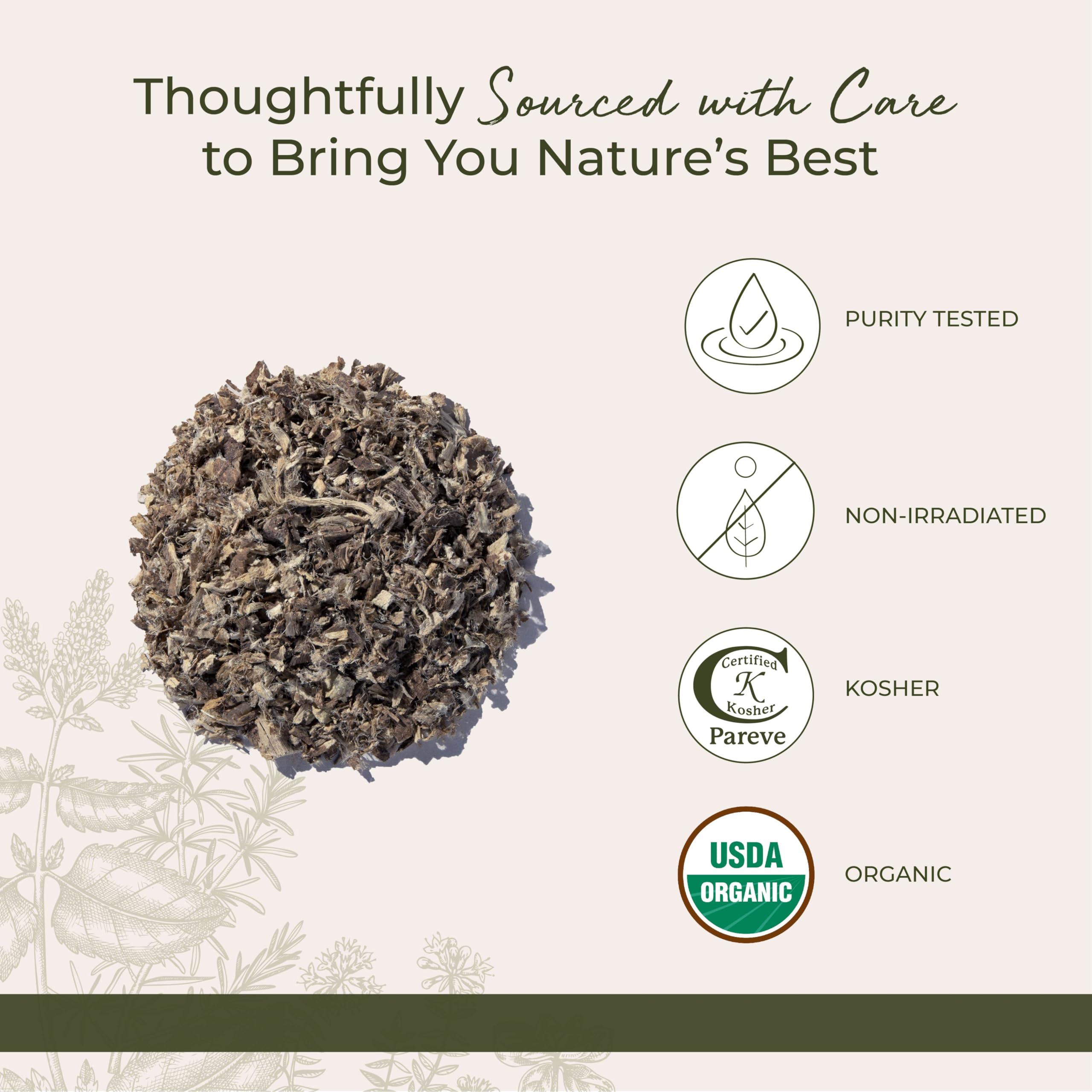 Marshmallow root tea infusion