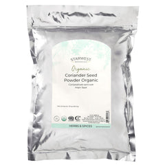 Packaging: resealable mylar bag for coriander seed powder 1 lb