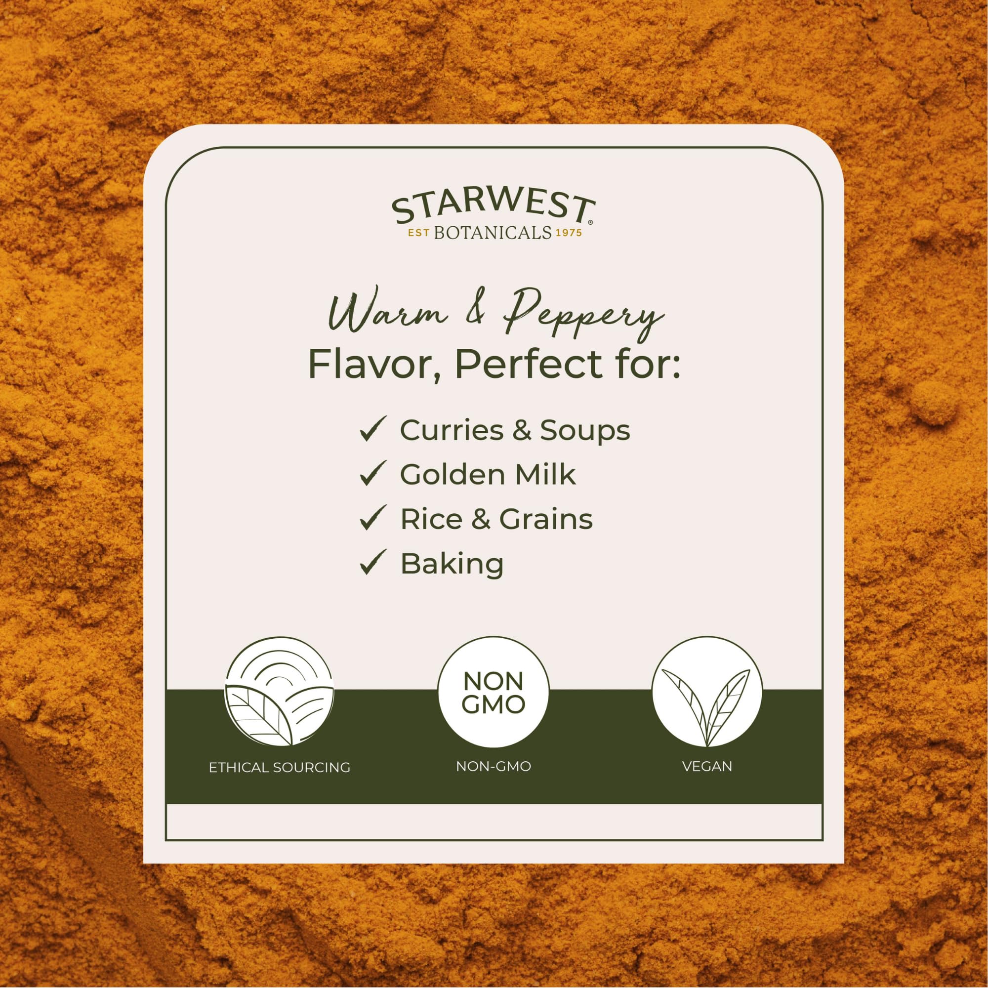 USDA Organic and Kosher certification labels on turmeric packaging