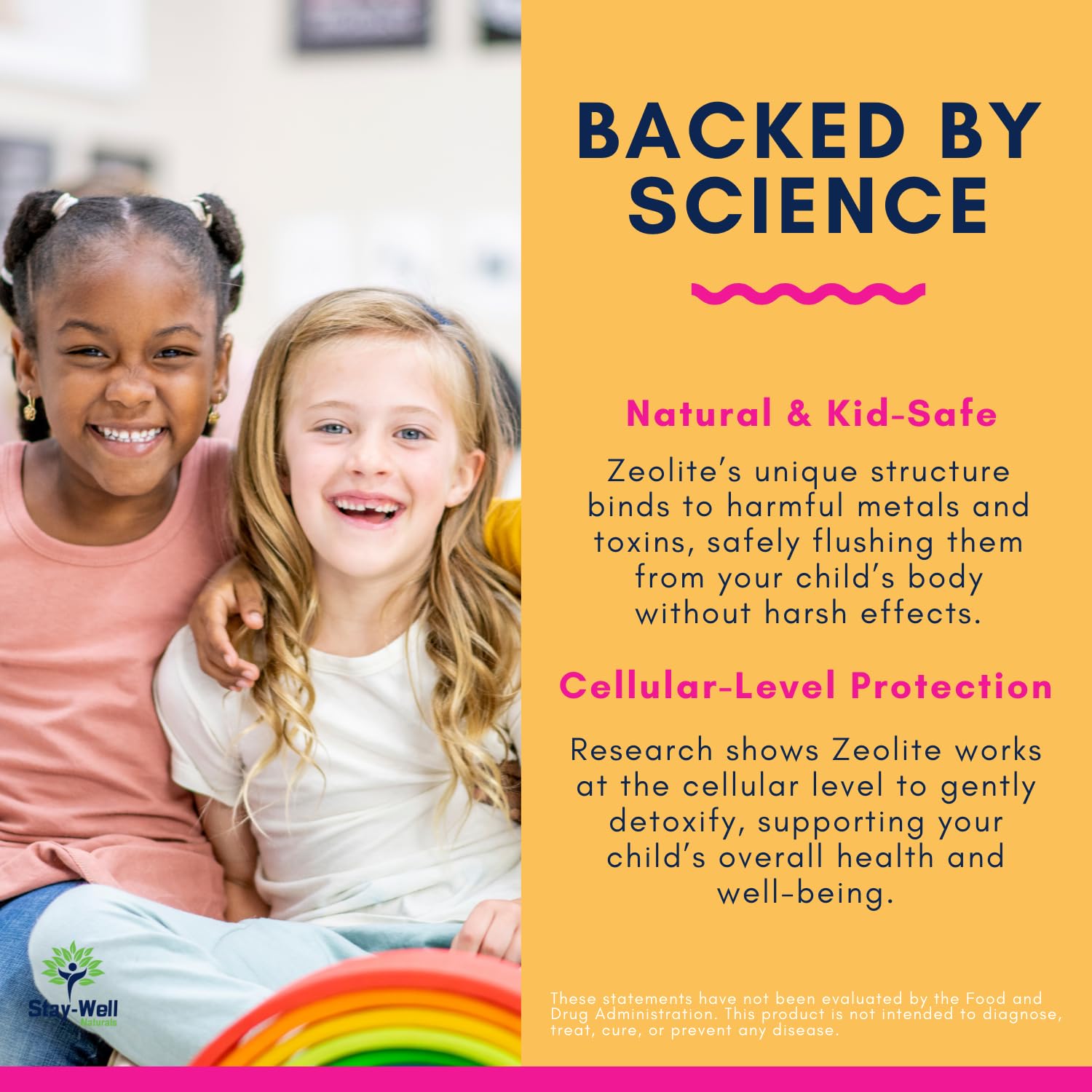 Stay-Well Naturals Kids Zeolite Gummies chew demonstrates a tasty daily wellness option.