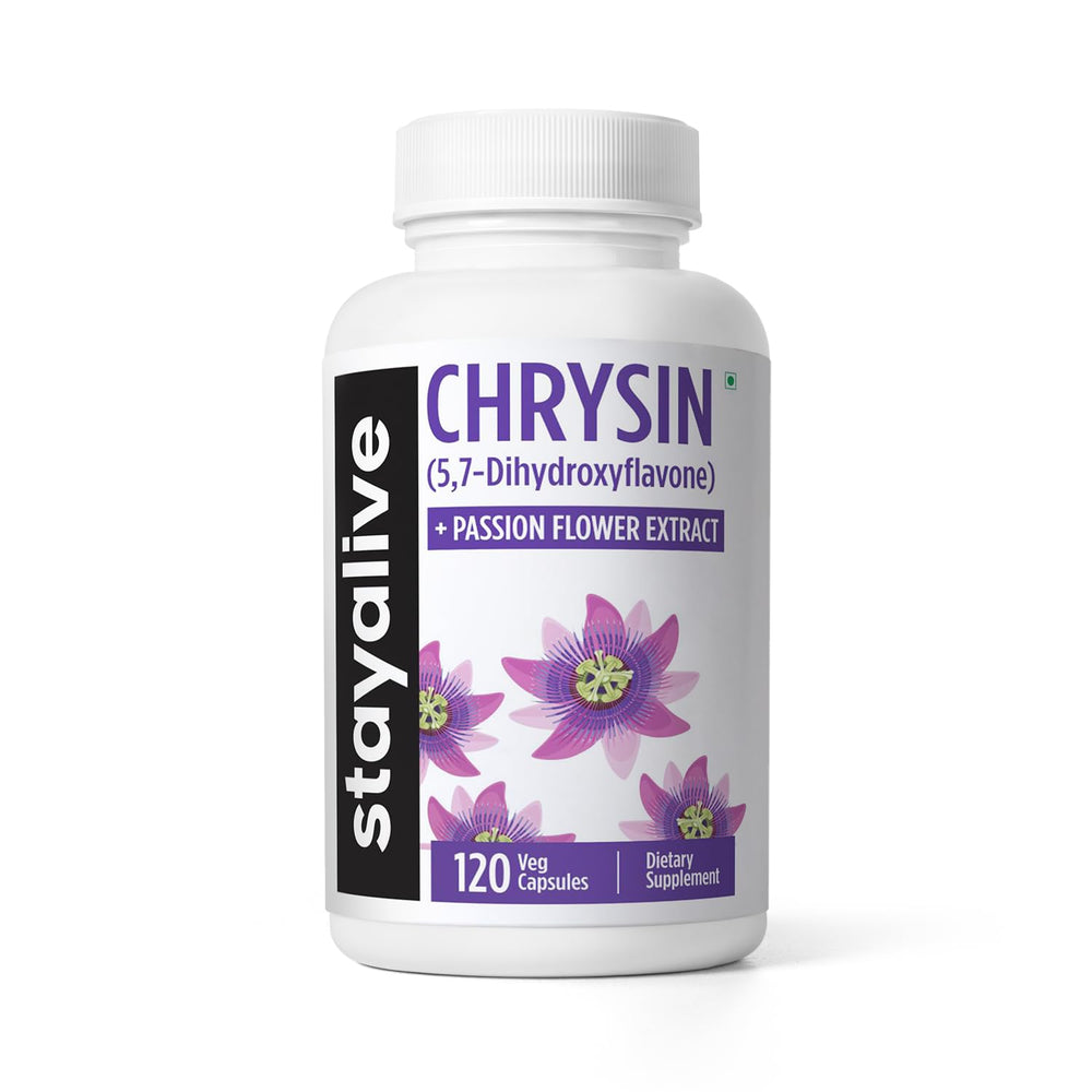 STAY ALIVE Chrysin 500mg with Passion Flower Extract – product hero image