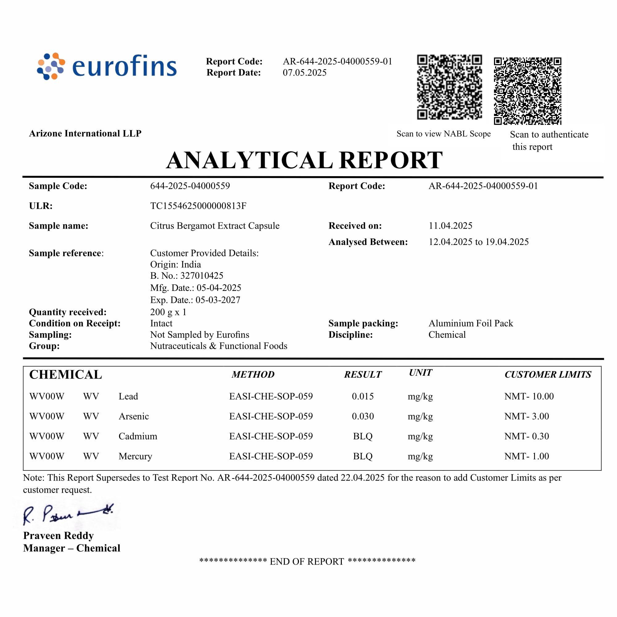 Label highlighting 50% polyphenolic flavanones and citrus bioflavonoids