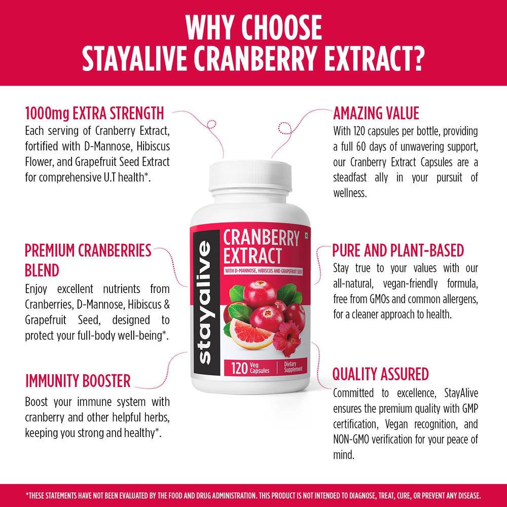 Grapefruit seed extract in vegan cranberry supplement