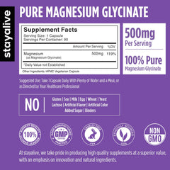 Chelated magnesium glycinate capsules close-up
