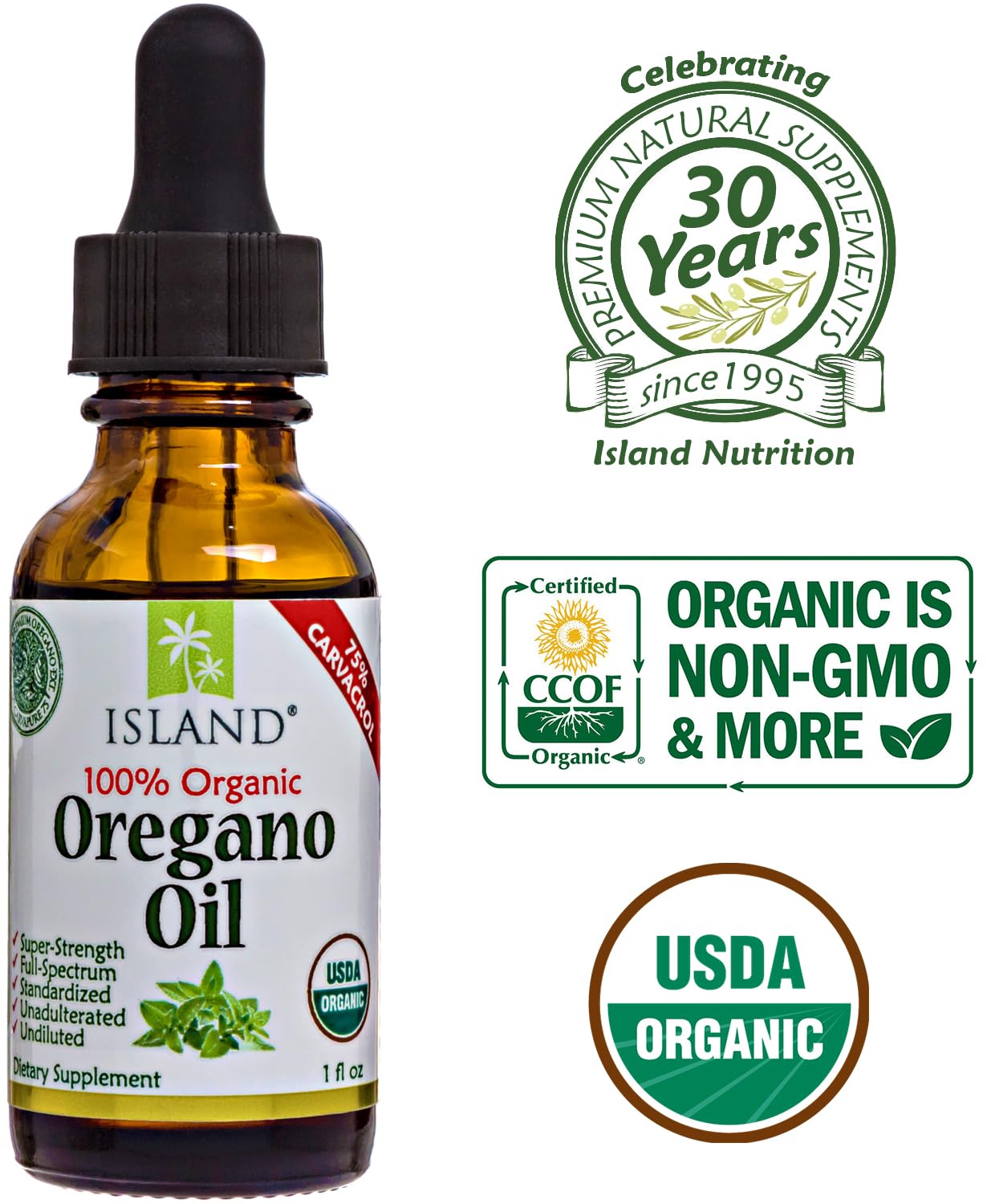 Steam-distilled oregano oil extract illustration