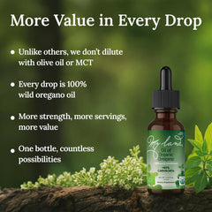 Steam-distilled oregano oil sourced from Mt. Olympus