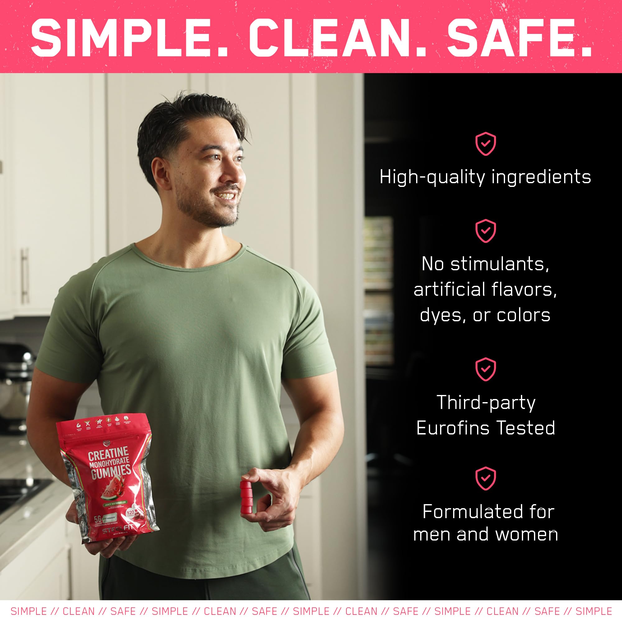 Close-up texture of the gummies