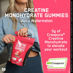 Back label of SteelFit Creapure Creatine Gummies bottle