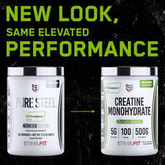 Unflavored Creapure creatine powder scoop