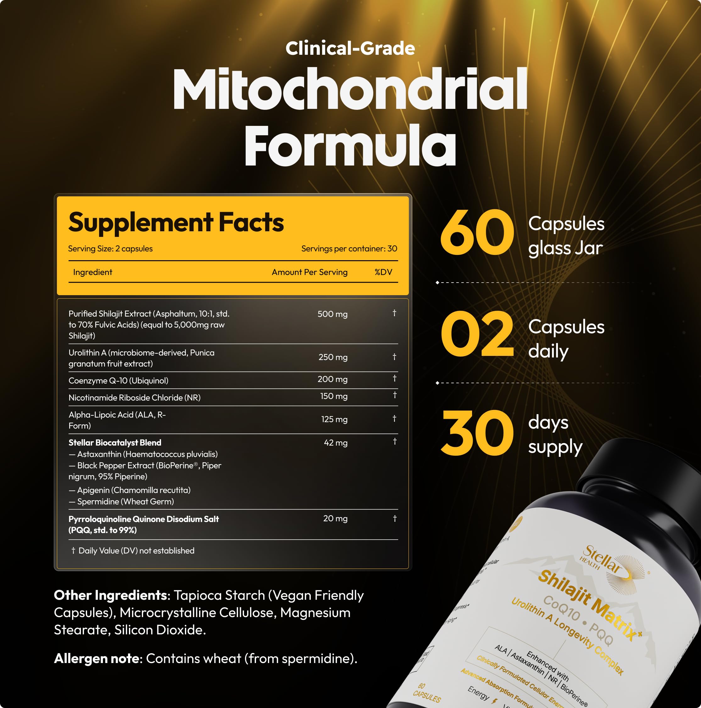 60 vegan capsules per bottle