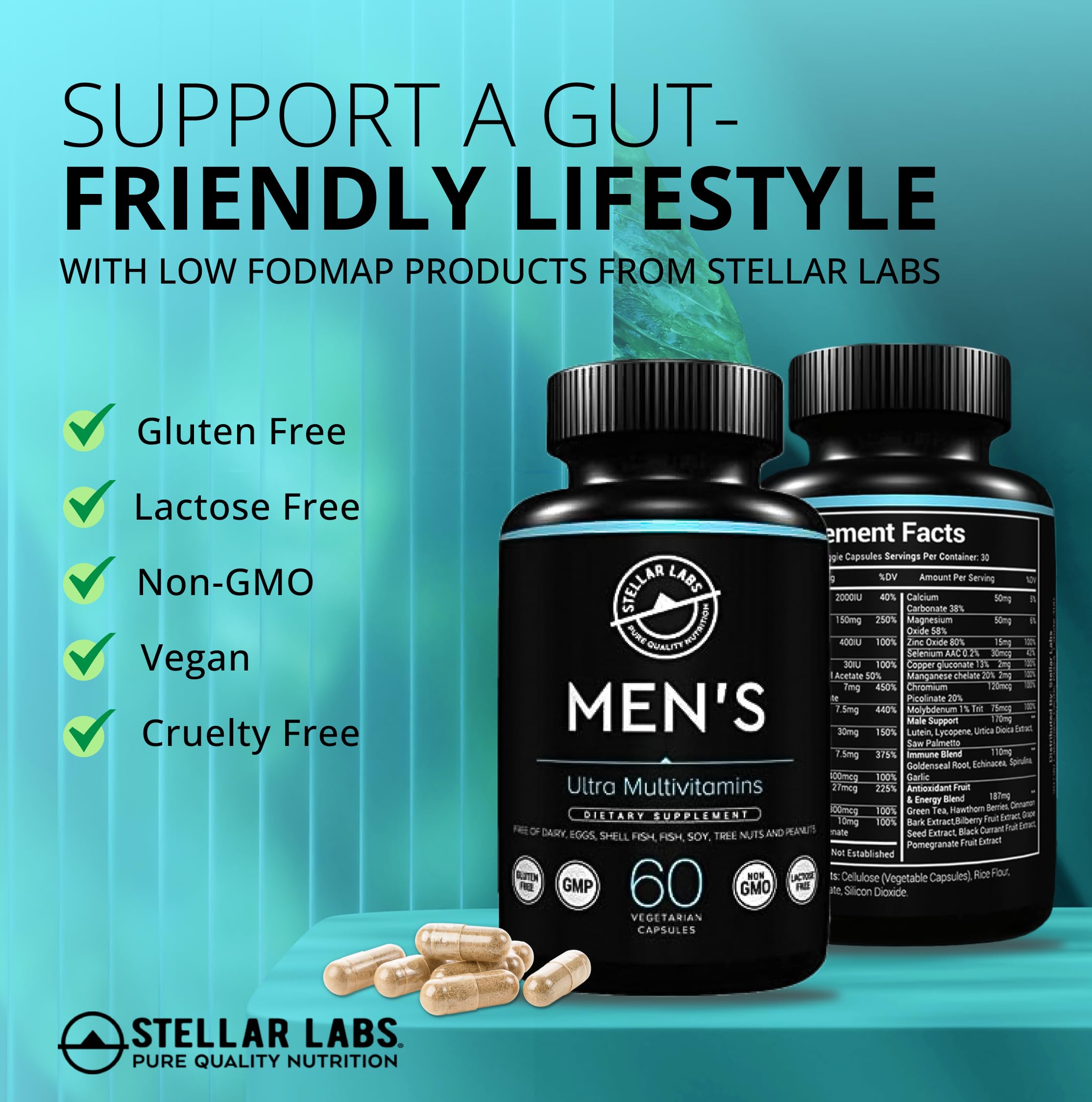 Daily use capsules for busy men