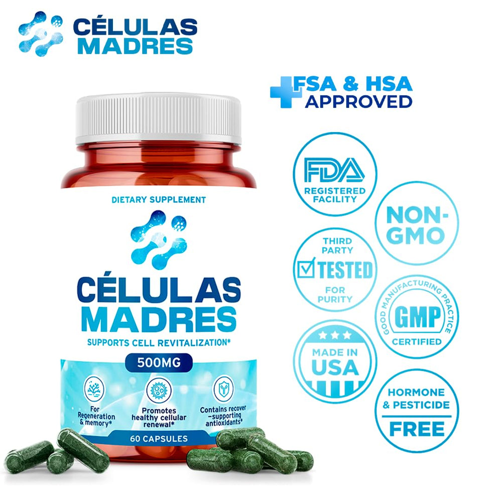 Capsules poured out of bottle emphasizing 500mg dose