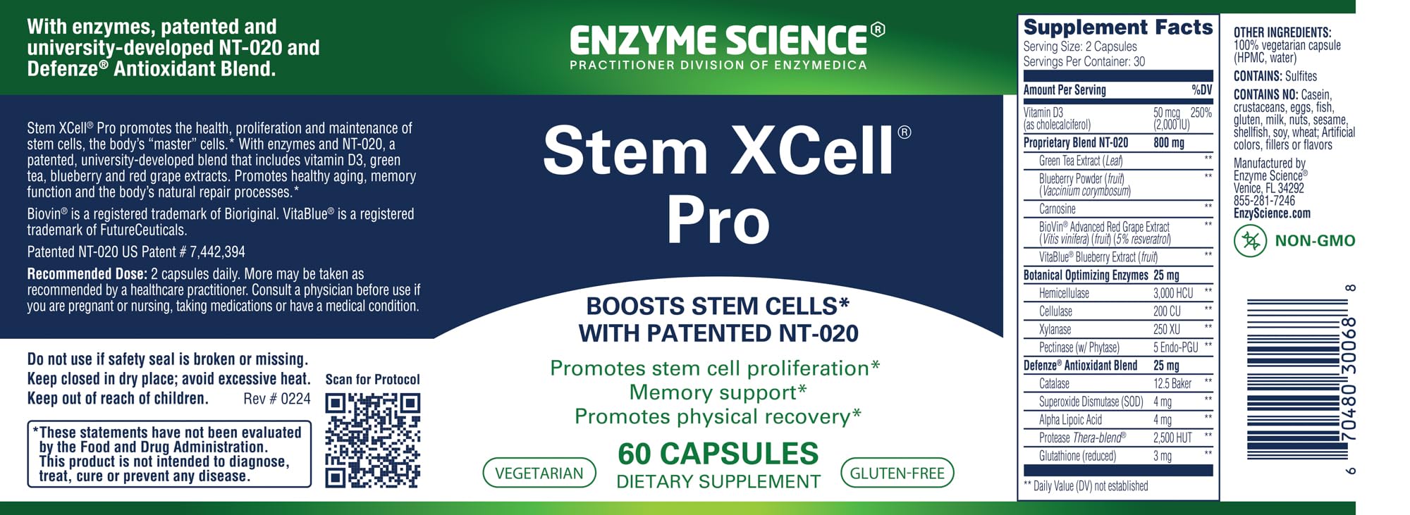Stem XCell Pro ingredients and antioxidants