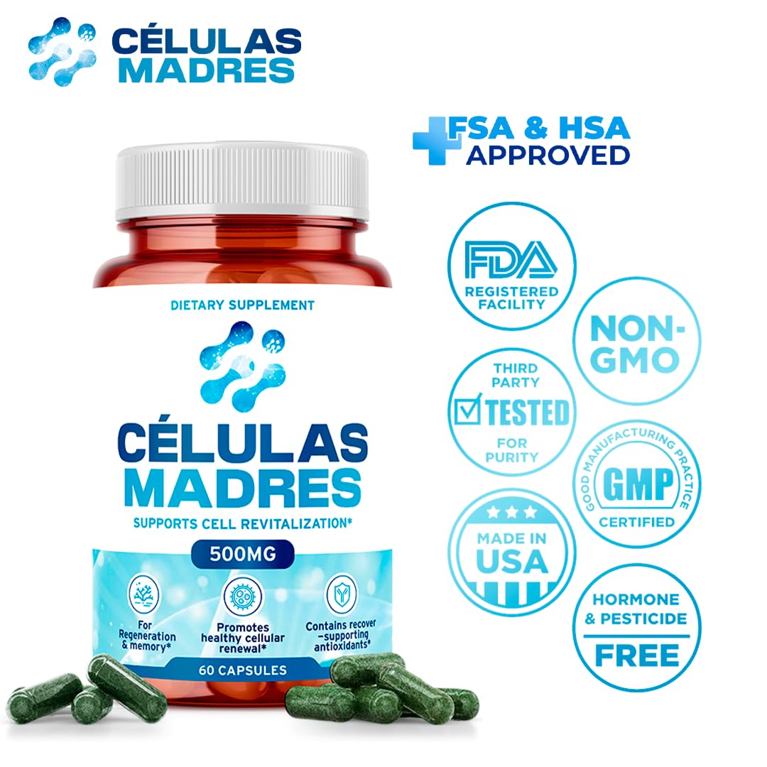 Close-up of 500mg stem cell capsules