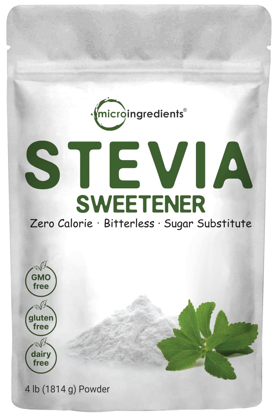 Front view of Stevia Erythritol Blend 4 lb package