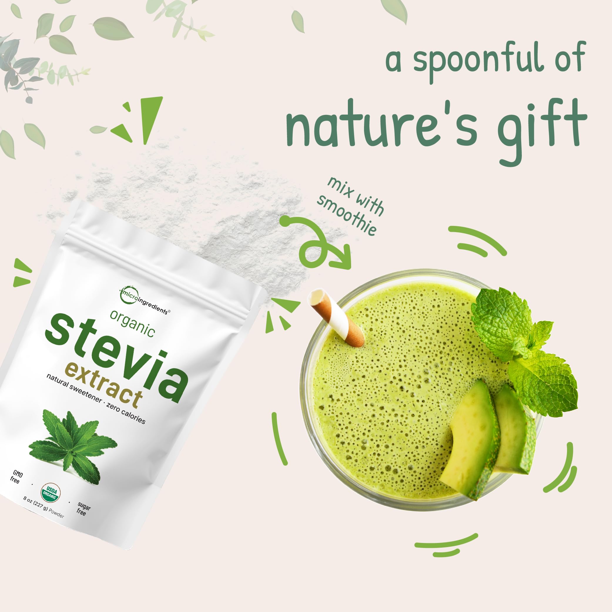 Stevia powder for baking and recipes