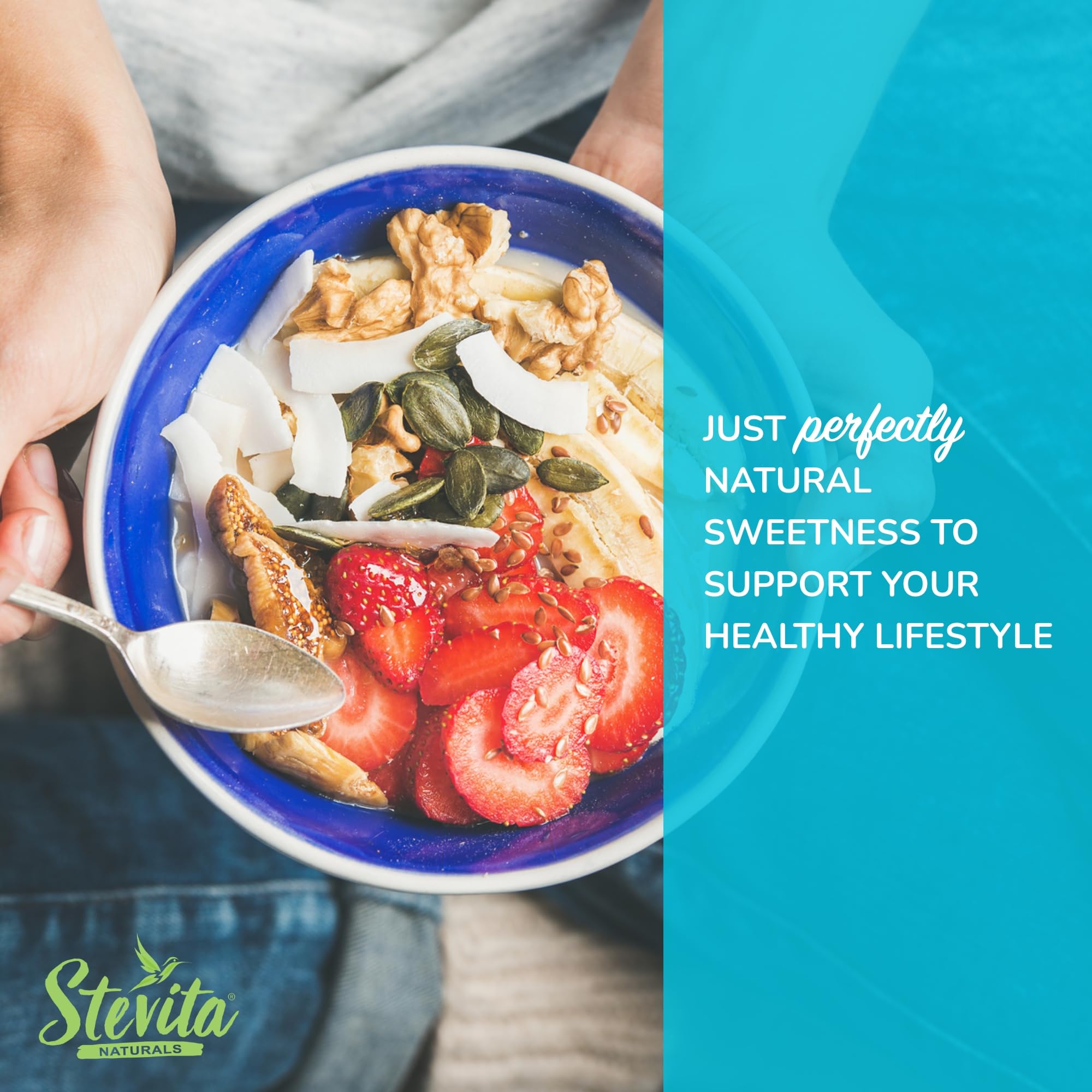 Ingredients panel for Stevita Organic Stevia 16oz