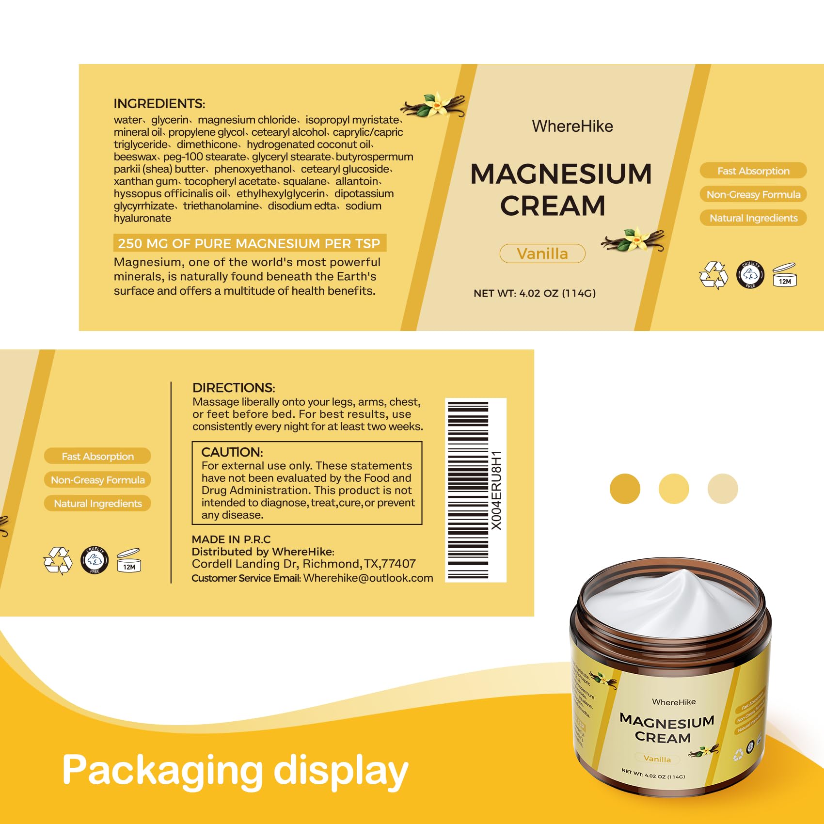 Gift-ready packaging of stilip magnesium cream vanilla