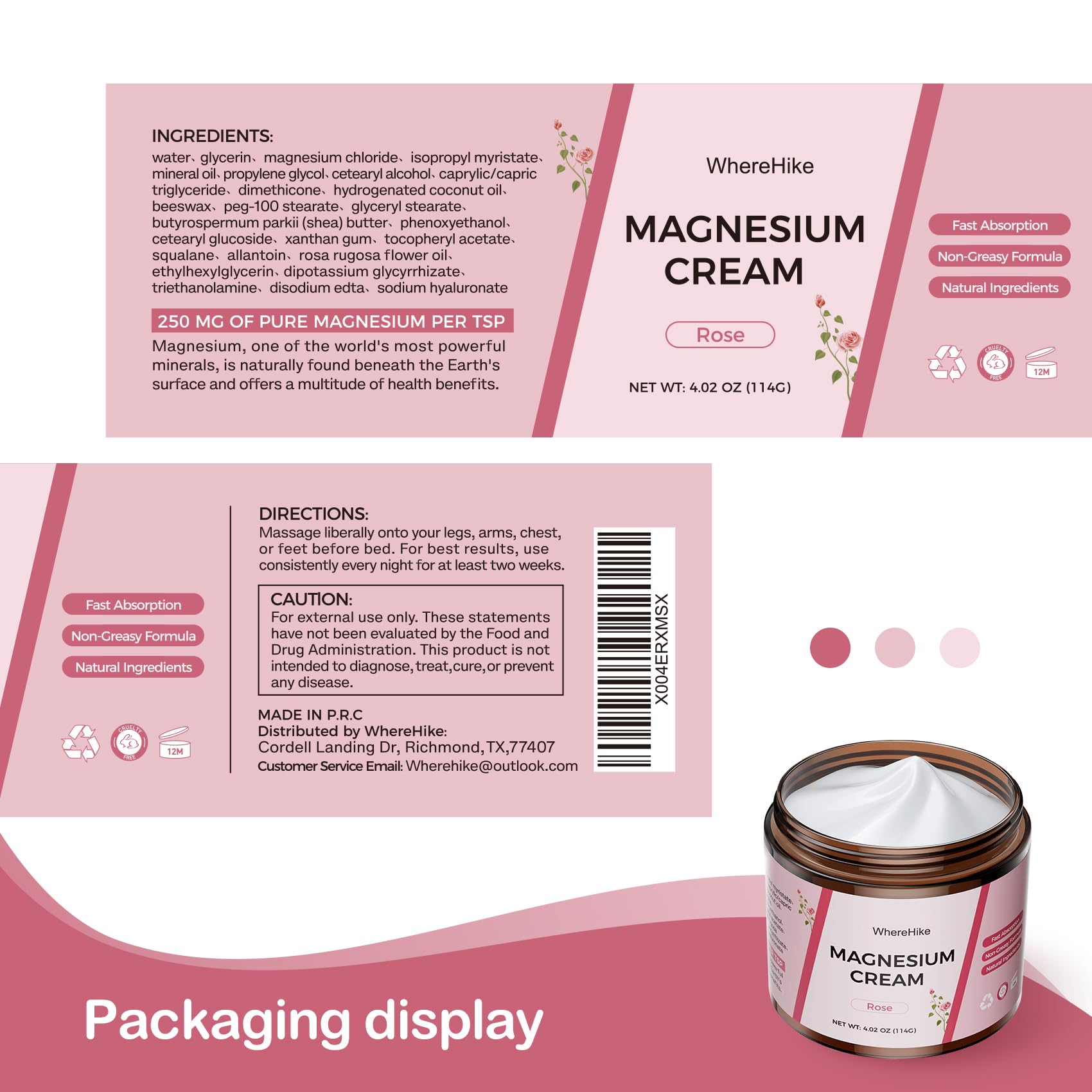 Gift-ready magnesium cream for self-care and wellness