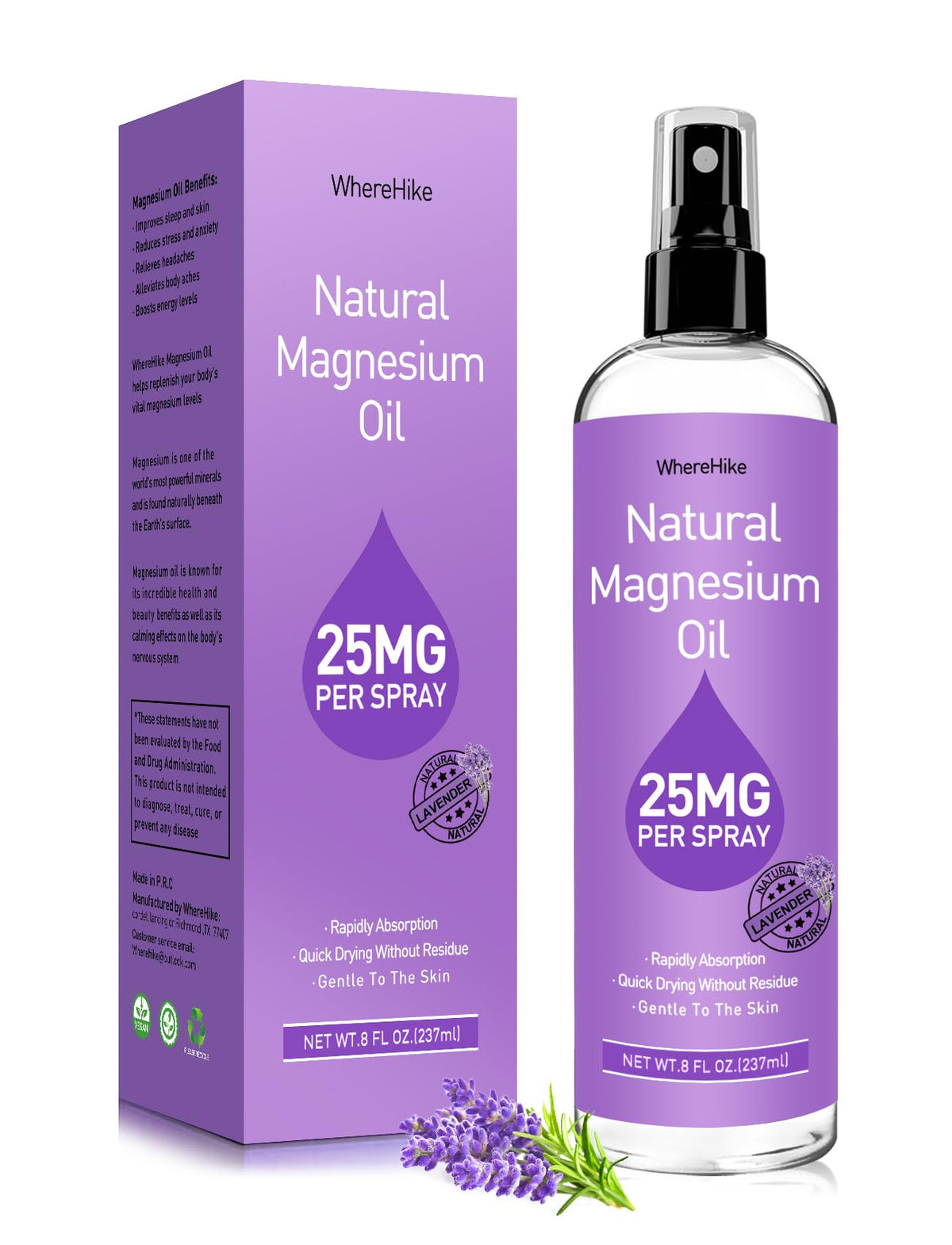 Stilip Magnesium Spray bottle front view