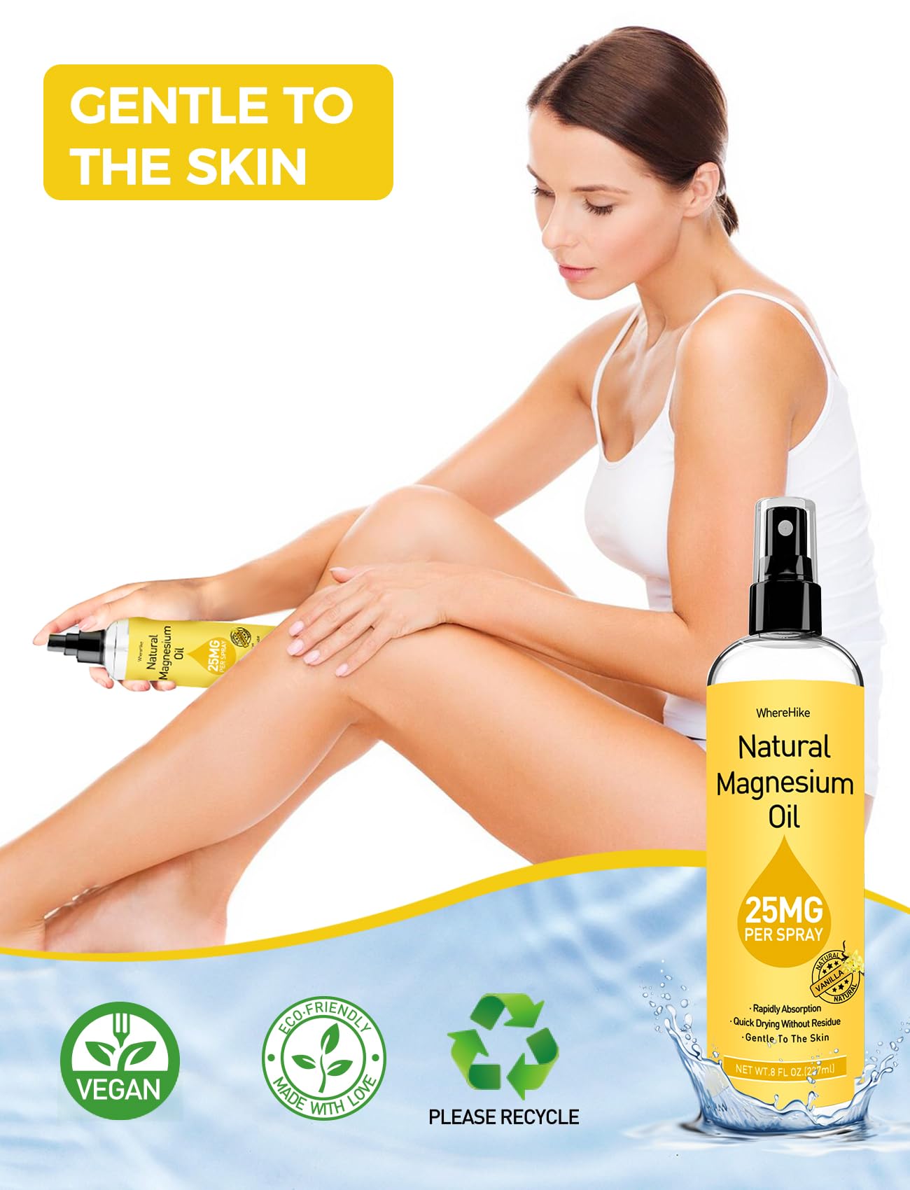 Vanilla scented Stilip Magnesium Spray label