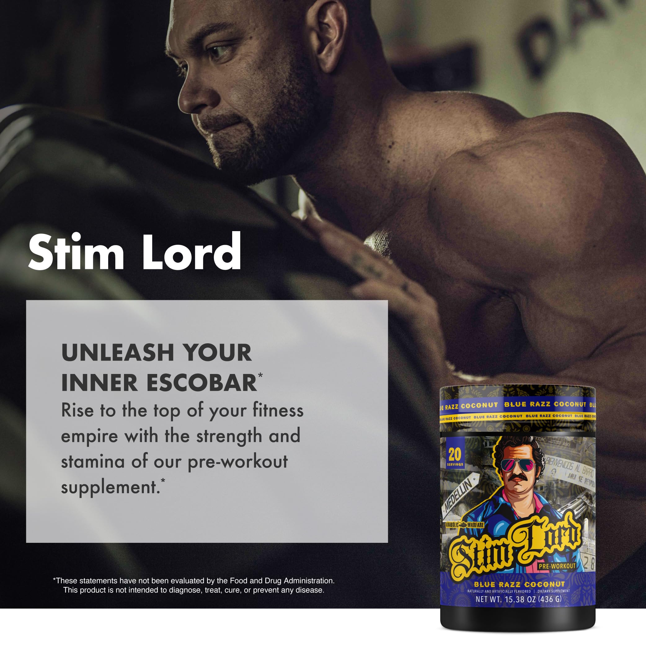Stim Lord bottle and packaging on display