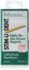 Stim-U-Dent Mint Plaque Removers package showing 6-pack with 100 each