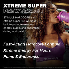 Illustration of caffeine and L-Citrulline ingredients in Stim8 Hardcore