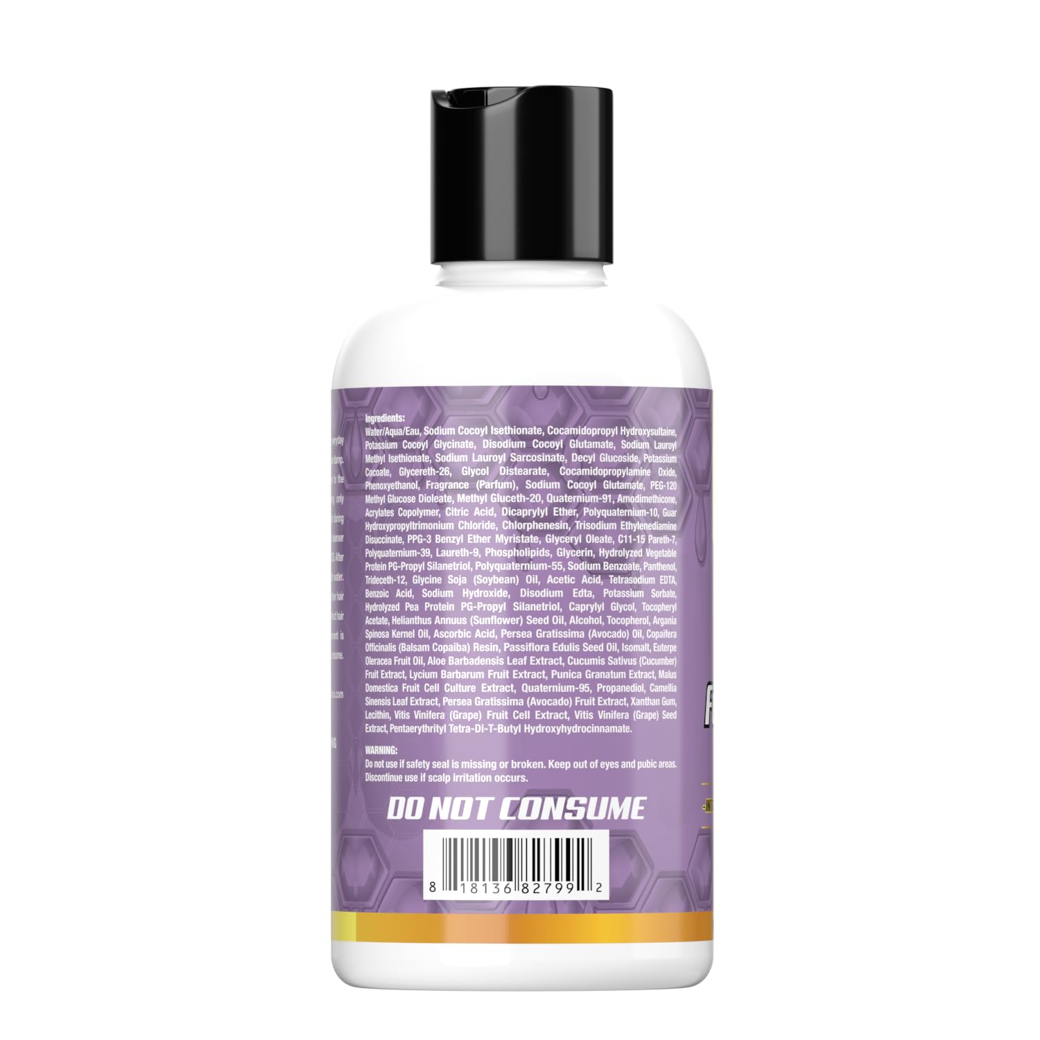 Label showing natural detox formula ingredients