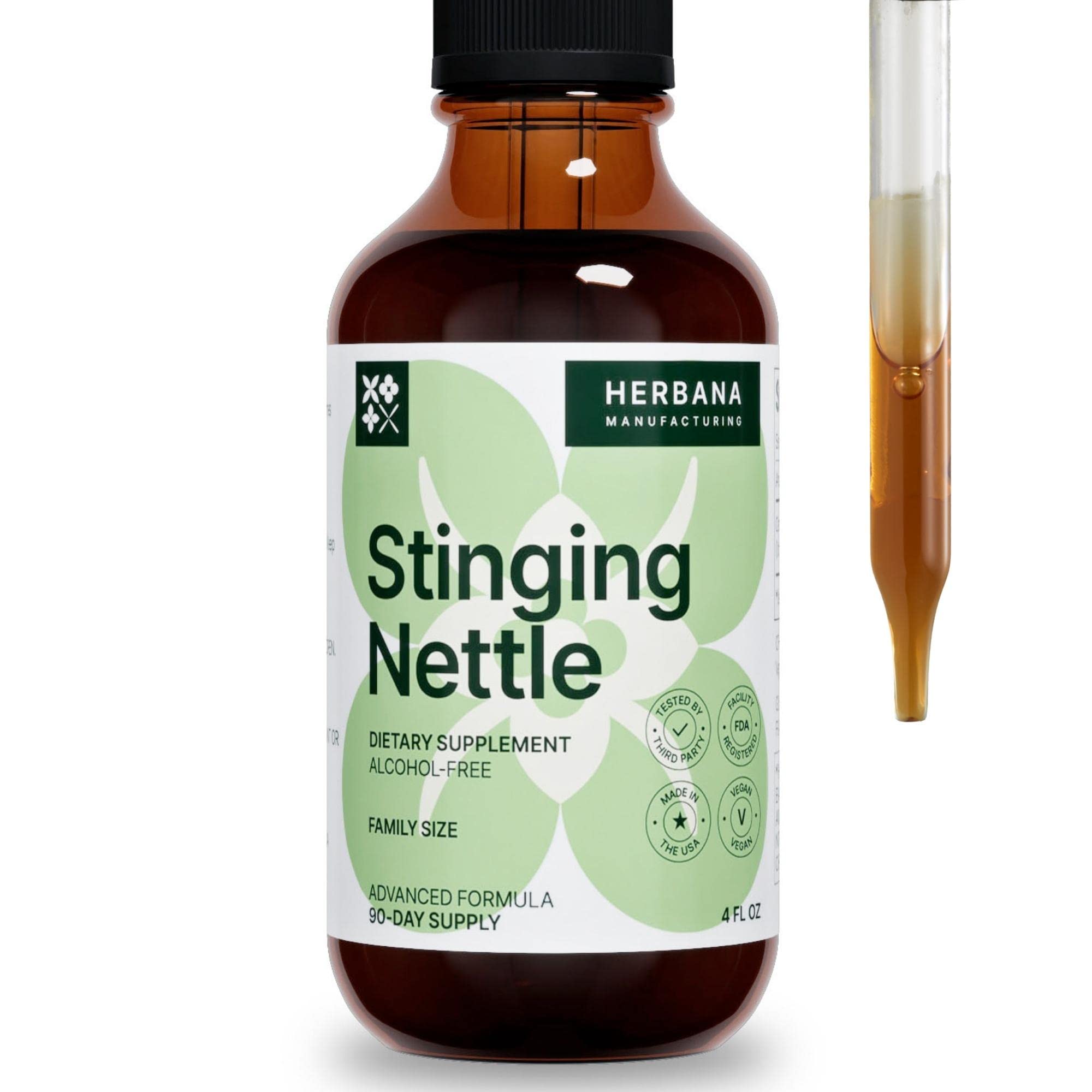 Stinging nettle leaf and root liquid extract bottle 4 oz