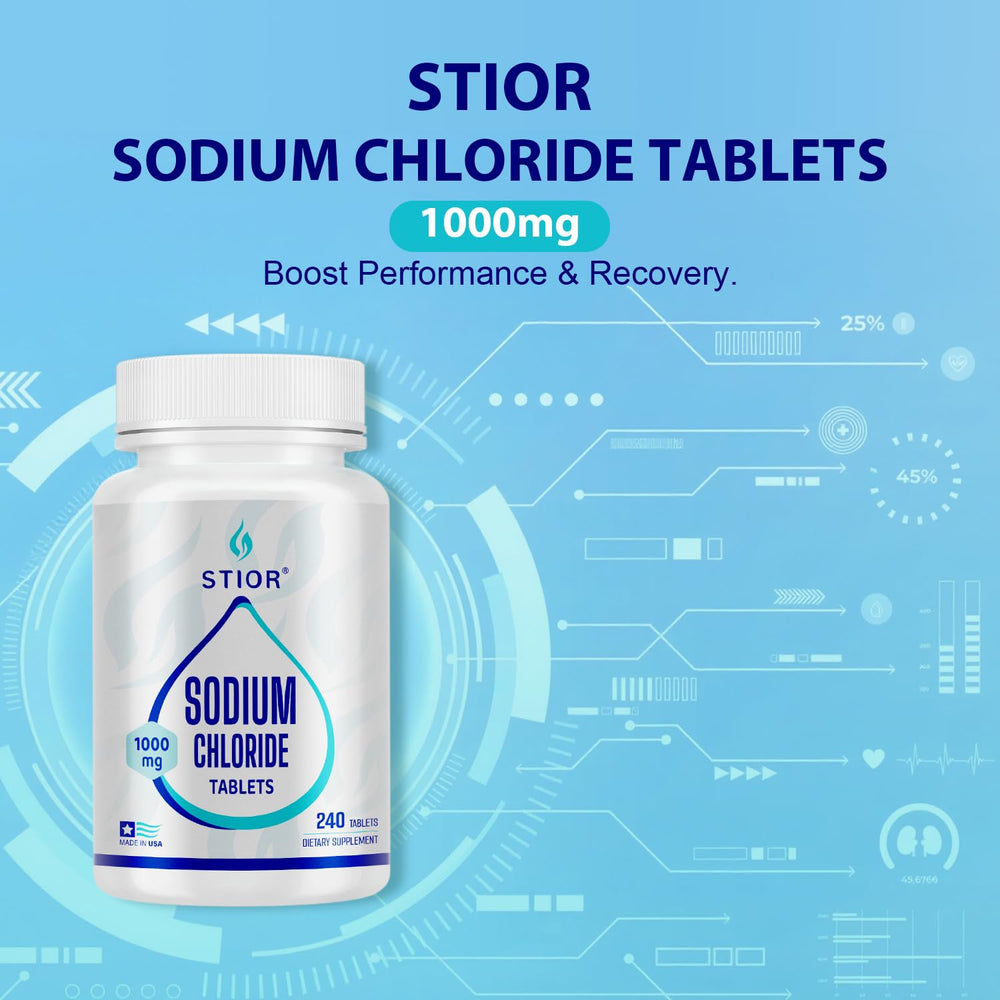 Small, easy-to-swallow salt tablets for hydration