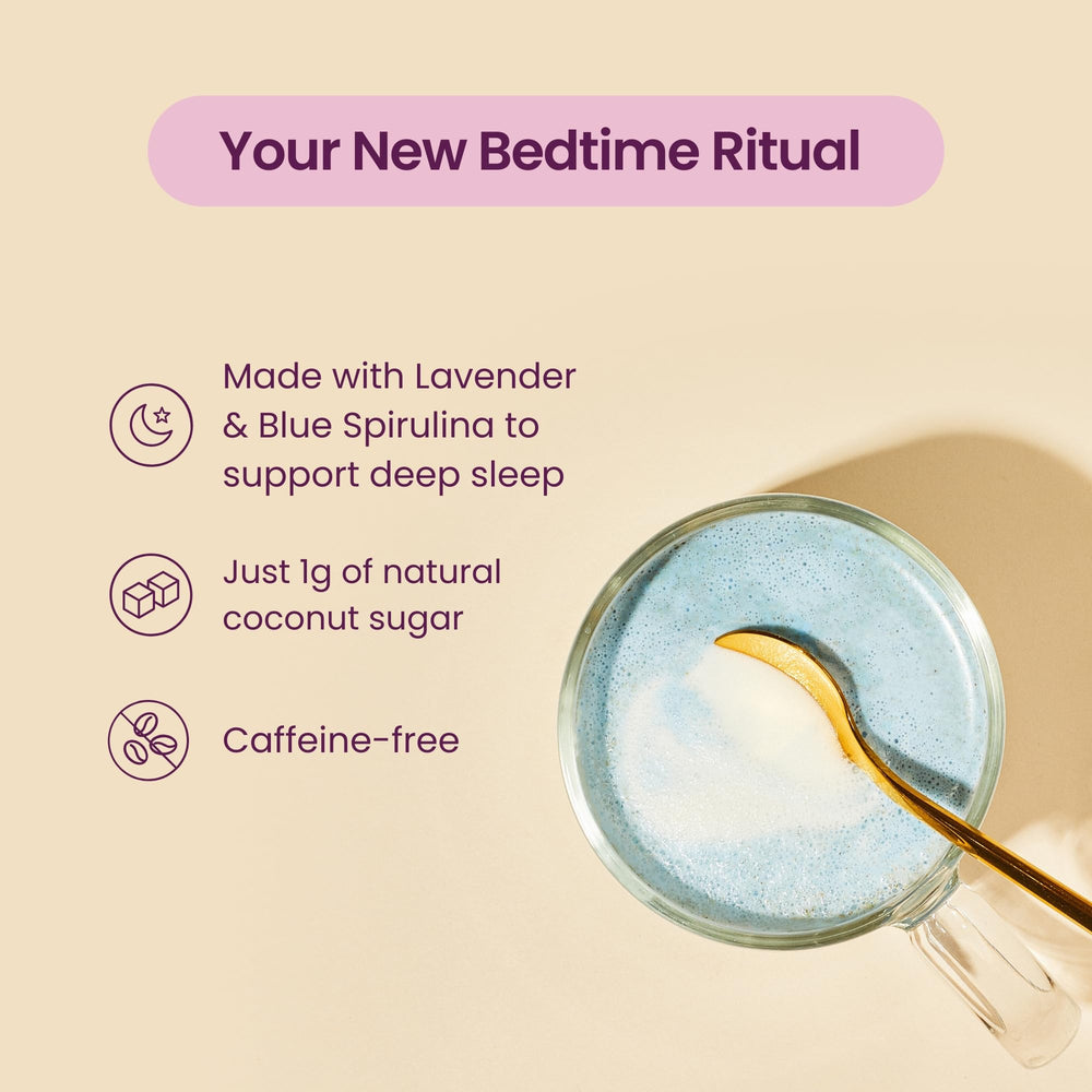 Stirring latte powder into hot water for easy prep