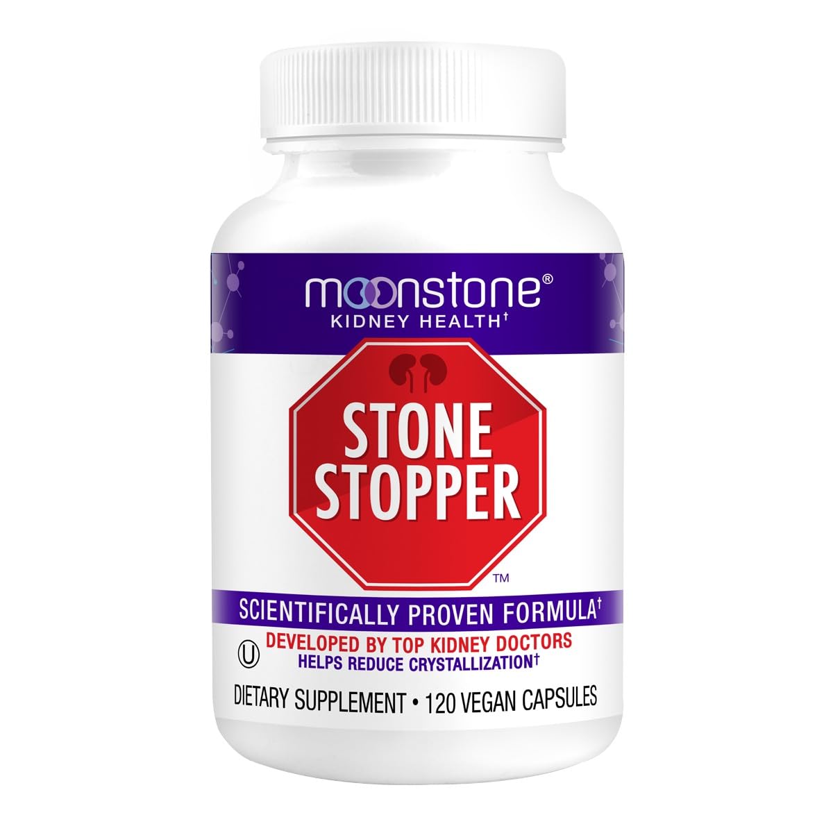 Stone Stopper Capsules bottle and label (hero image)