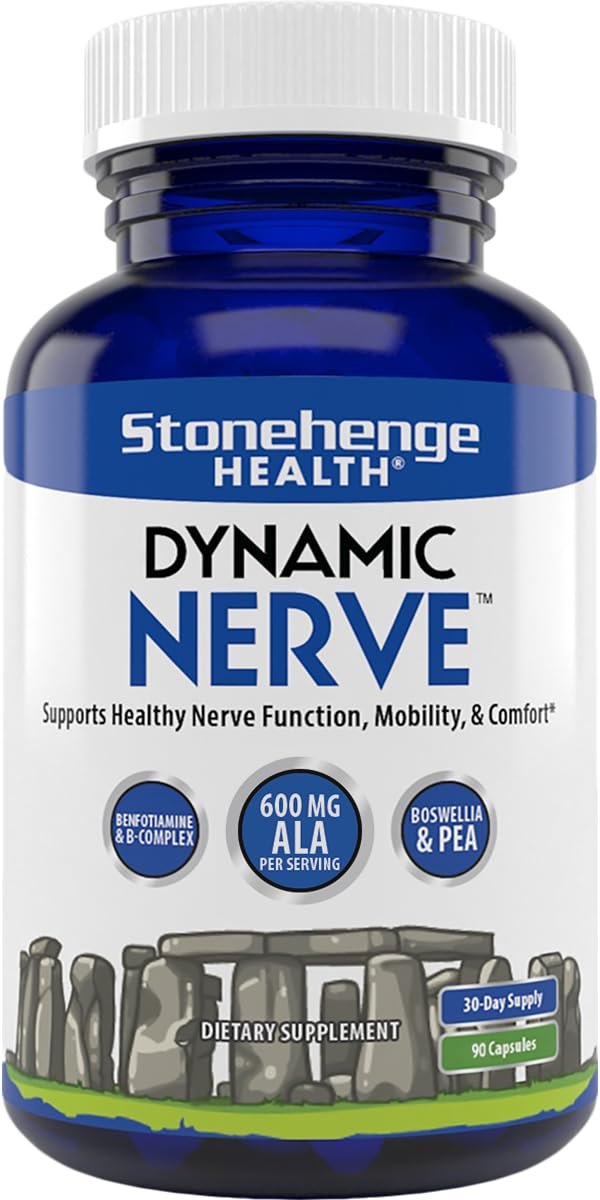 Stonehenge Health Dynamic Nerve Supplement bottle on white background