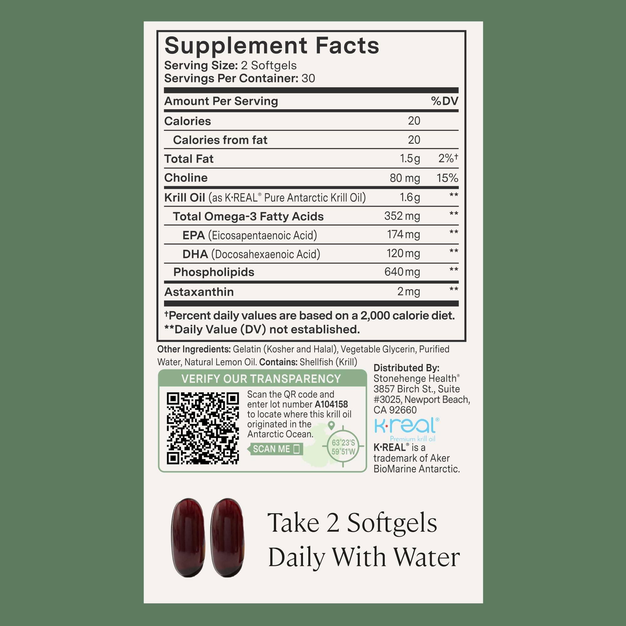 60 softgels bottle displayed