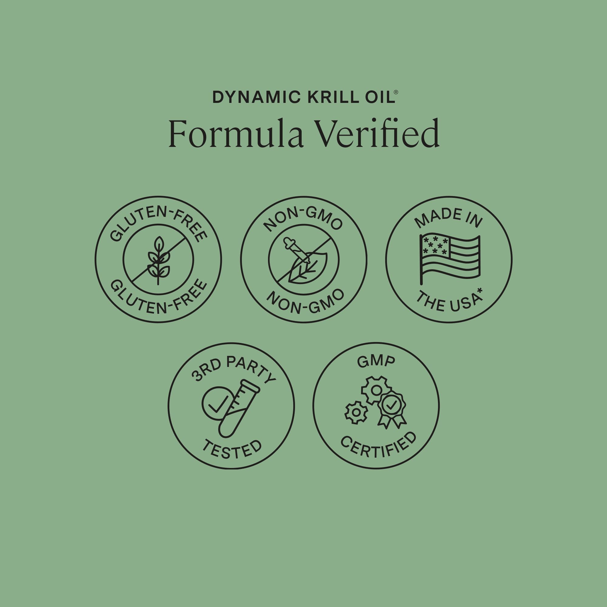 Icons showing non-GMO, gluten-free, lactose-free suitability