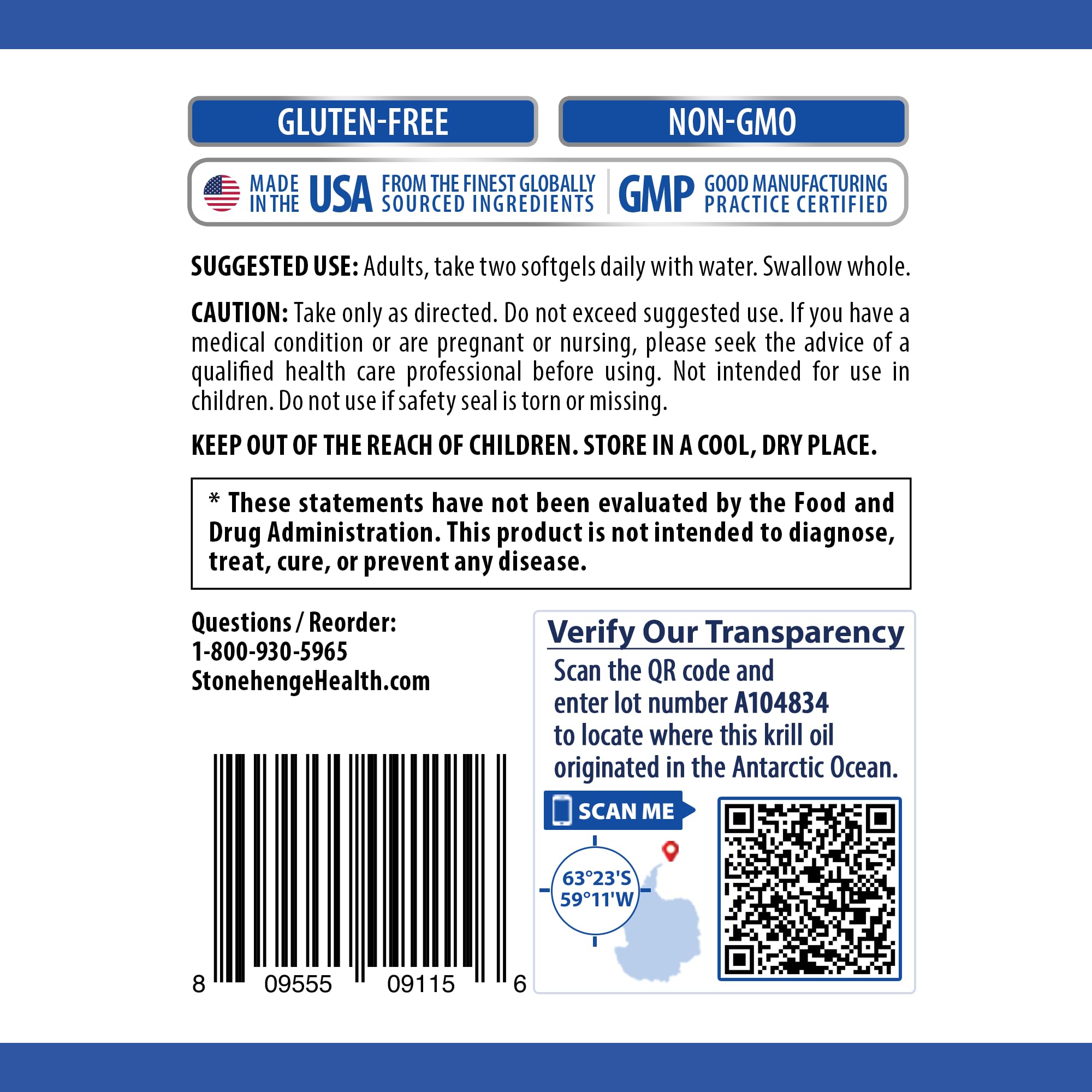 Third-party testing seal on product packaging