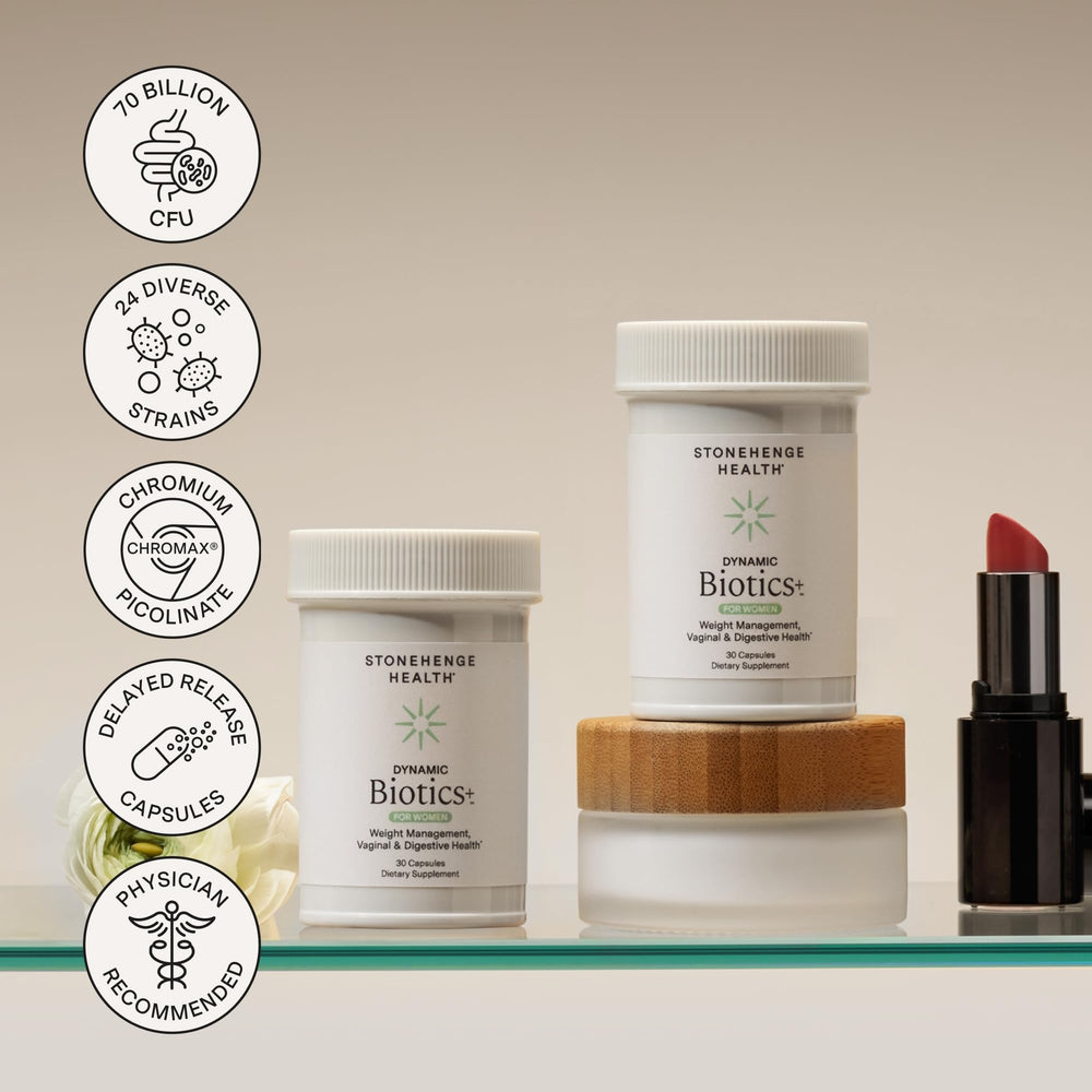 Made in USA manufacturing label for Stonehenge Health Probiotics
