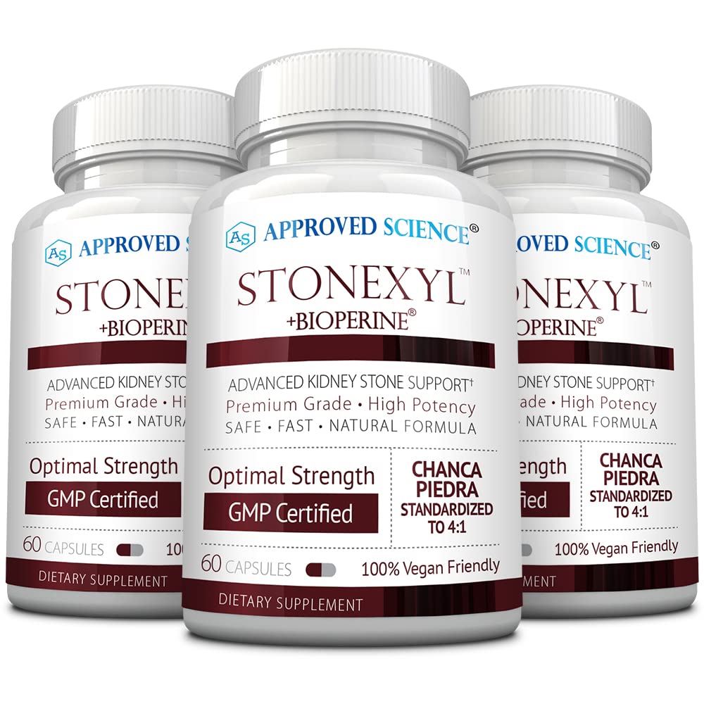 Stonexyl bottle showing 180 vegan capsules