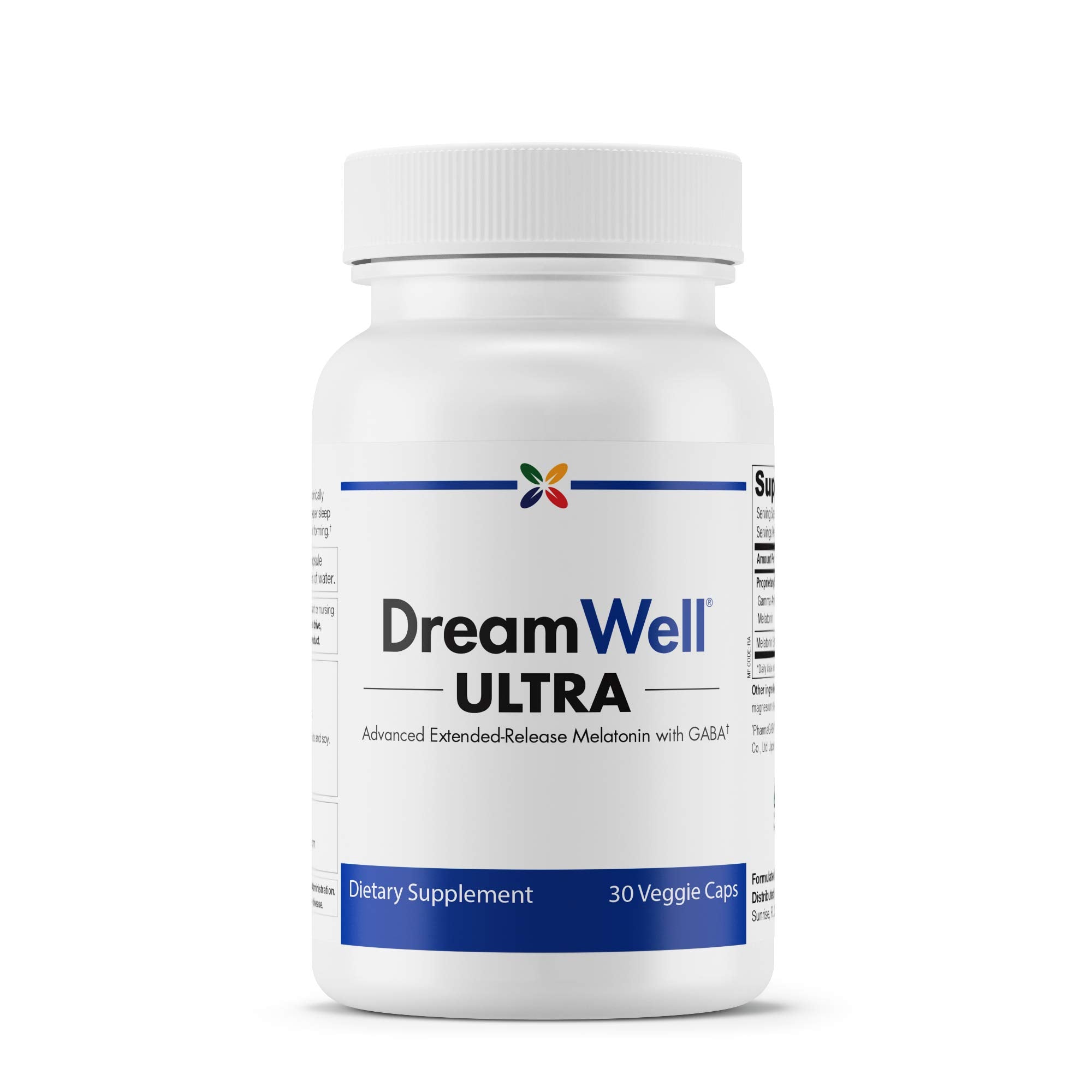 DreamWell Ultra Melatonin with GABA bottle – 30 Vcaps