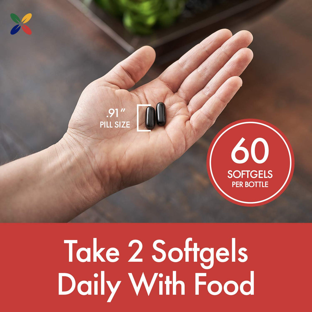 60 softgels packaging image for MAX-Q10 Ultra CoQ10 with BioPQQ