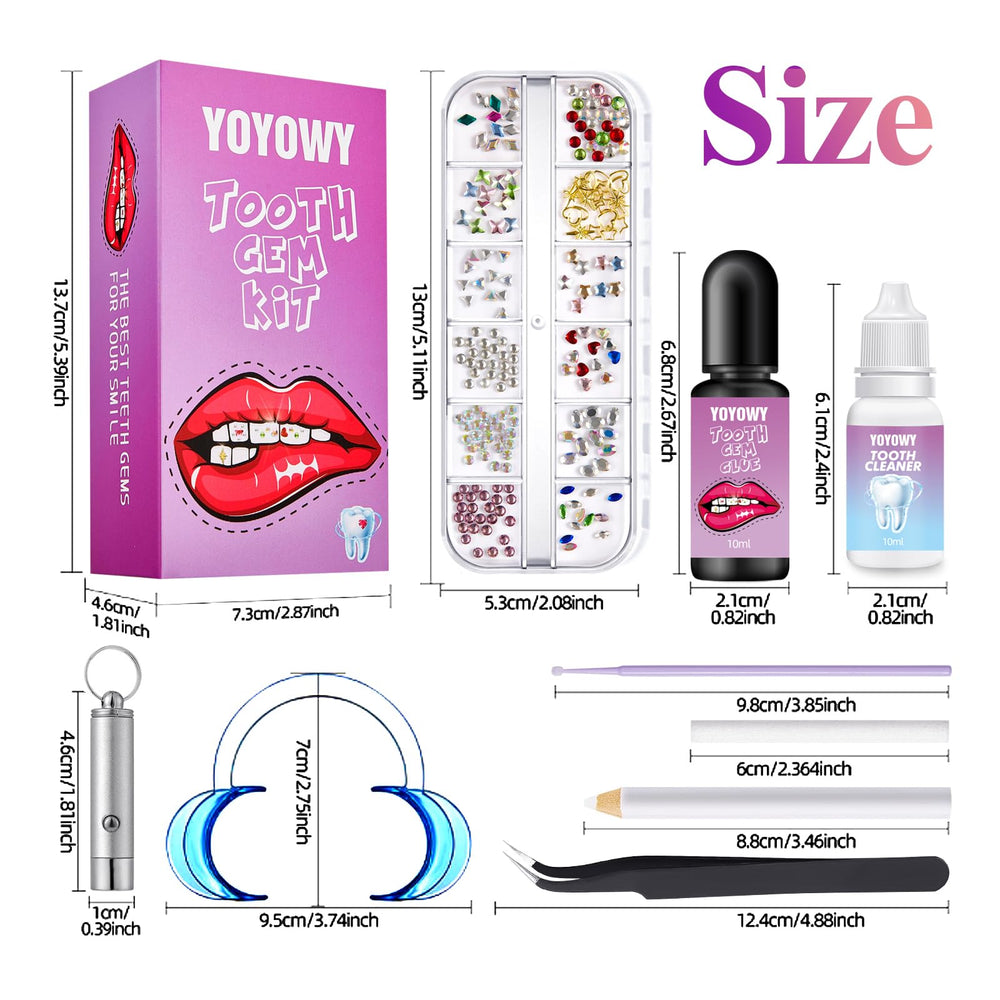 Storage and care for YOYOWY Tooth Gem Kit