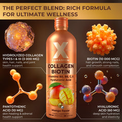 Strawberry flavored liquid collagen drink