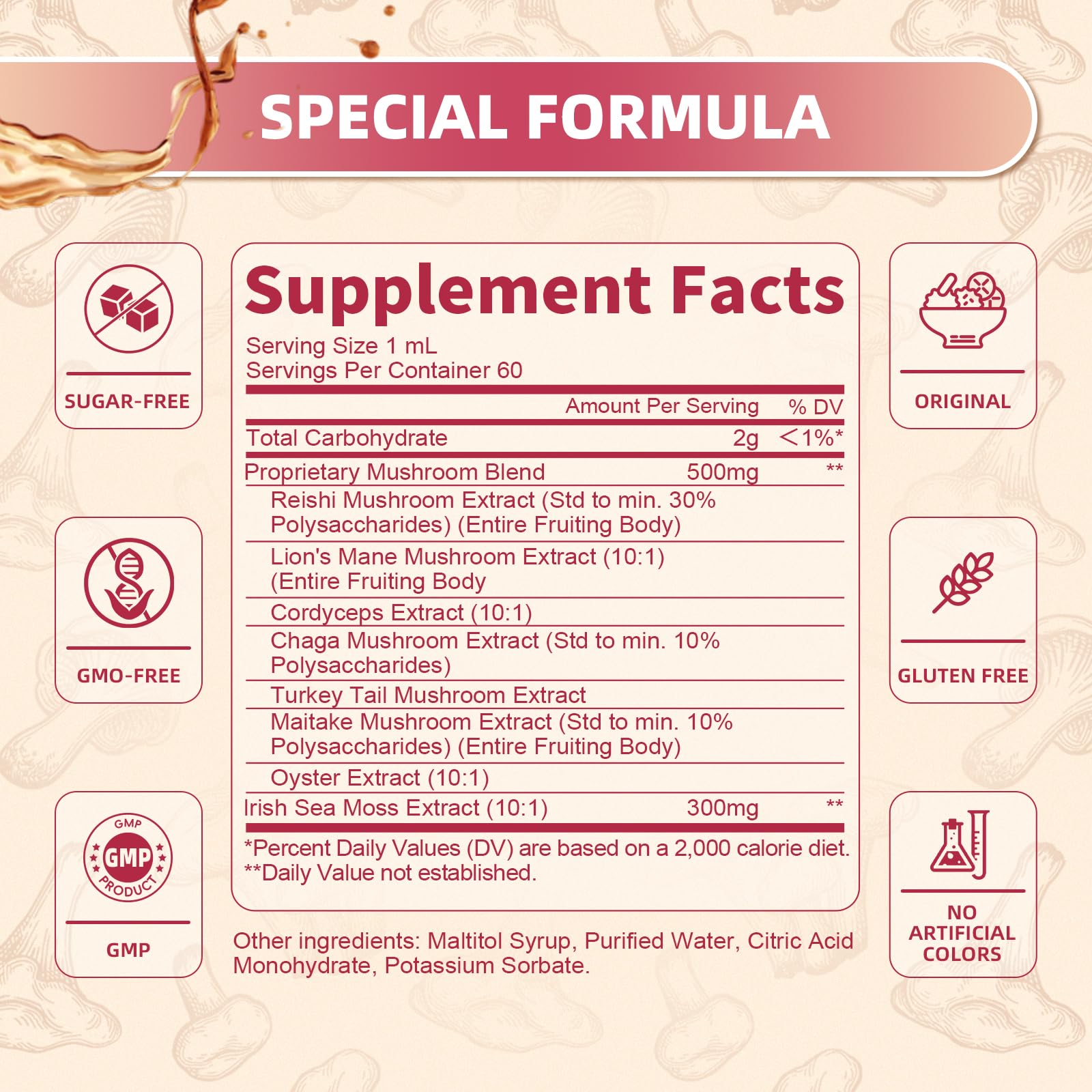Strawberry-flavored liquid drops for easy dosing