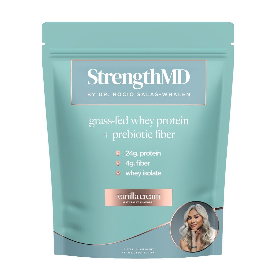 StrengthMD Grass-Fed Whey Protein Vanilla tub - 1.72 Lbs